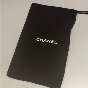 Chanel Black Drawstring Pouch / Dust Bag , one size preowned